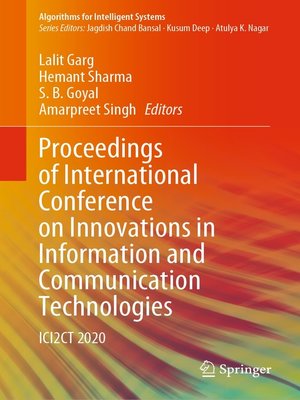 cover image of Proceedings of International Conference on Innovations in Information and Communication Technologies